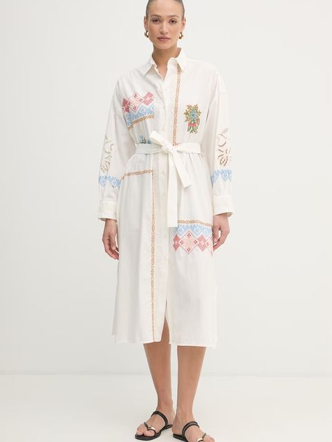 Weekend Max Mara sukienka koszulowa bawełniana GRU - zdjęcie produktu nr 1