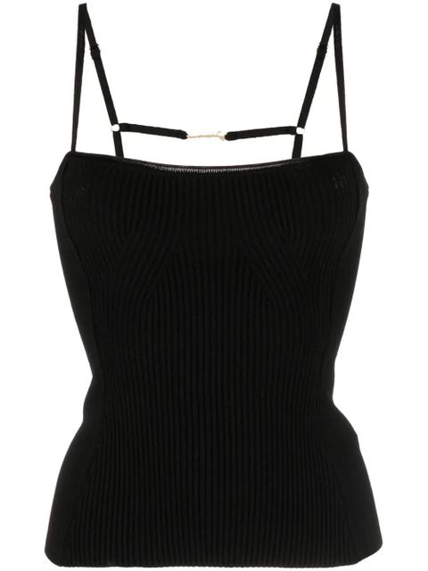 Jacquemus Le Haut Sierra ribbed tank top - Black - zdjęcie produktu nr 1