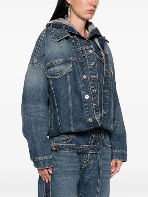 Jean Paul Gaultier hooded denim jacket - Blue