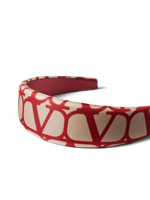 Valentino Garavani Toile Iconographe silk headband - Neutrals