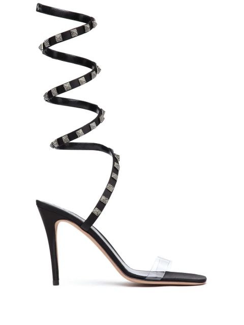Valentino Garavani Rockstud 100 leather sandals - Black - zdjęcie produktu nr 1