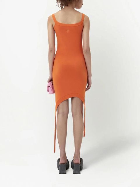 JW Anderson deconstructed knitted mini dress - Orange