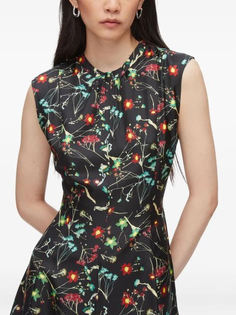 3.1 Phillip Lim floral-pattern sleeveless midi dress - Black - zdjęcie produktu nr 2