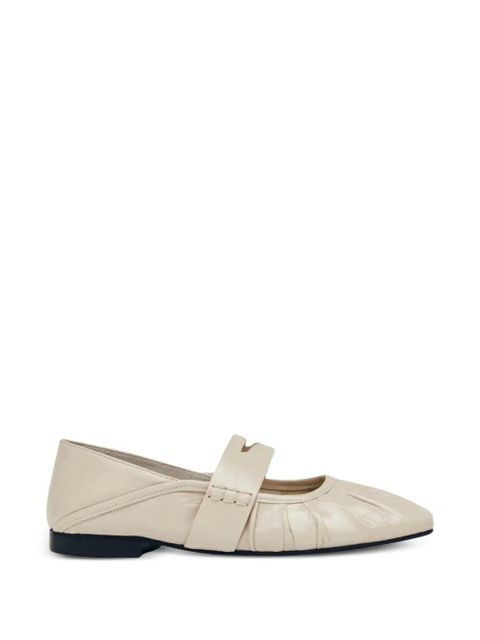 ALOHAS pleated leather ballet flats - Neutrals