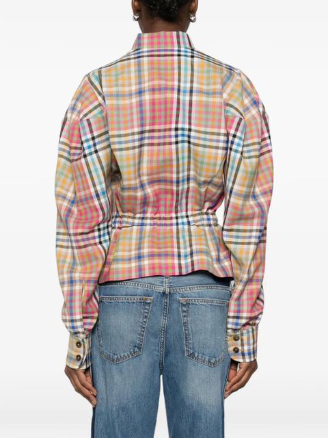 Vivienne Westwood plaid button front top - Neutrals