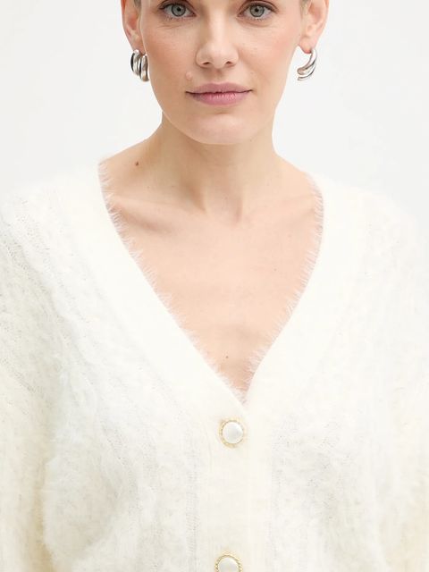 Guess kardigan KINAKO damski kolor beżowy lekki W5BR0D Z3BH0