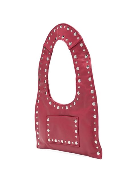 Gimaguas mini Franca studded shoulder bag - Red