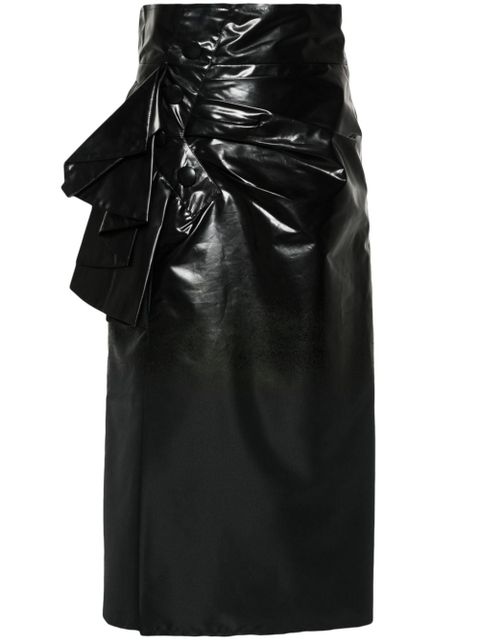 Maison Margiela coated midi skirt - Black - zdjęcie produktu nr 1