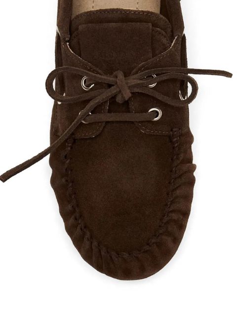 ALOHAS Rowan laces suede loafers - Brown