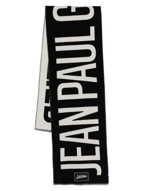 Jean Paul Gaultier logo-print scarf - Black - zdjęcie produktu nr 1