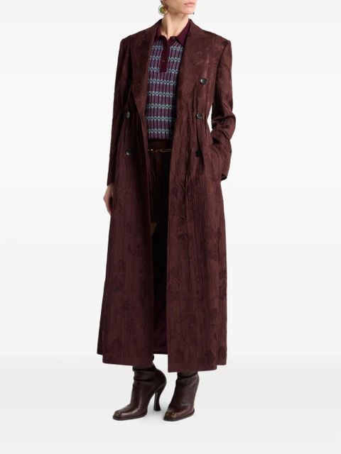 ETRO floral-embroidered double-breasted coat
