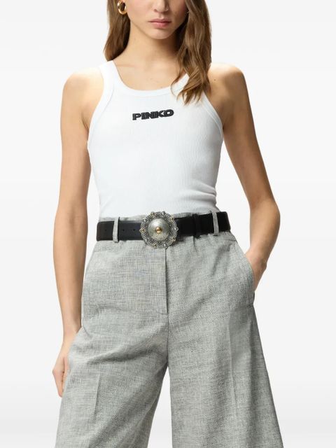 PINKO ribbed tank top - White - zdjęcie produktu nr 2