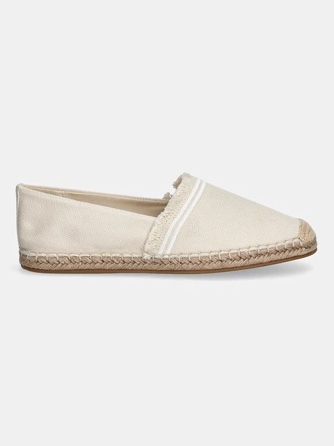 Tommy Hilfiger espadryle FRINGE CANVAS CLOSED ESPADRILLE kolor beżowy FW0FW08881