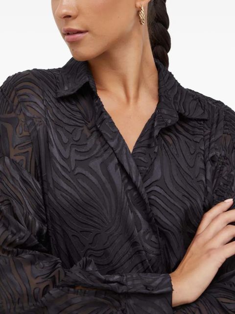 PINKO patterned wrap maxi dress - Black