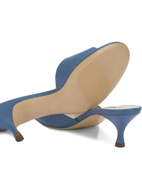 Casadei leather kitten-heel pumps - Blue