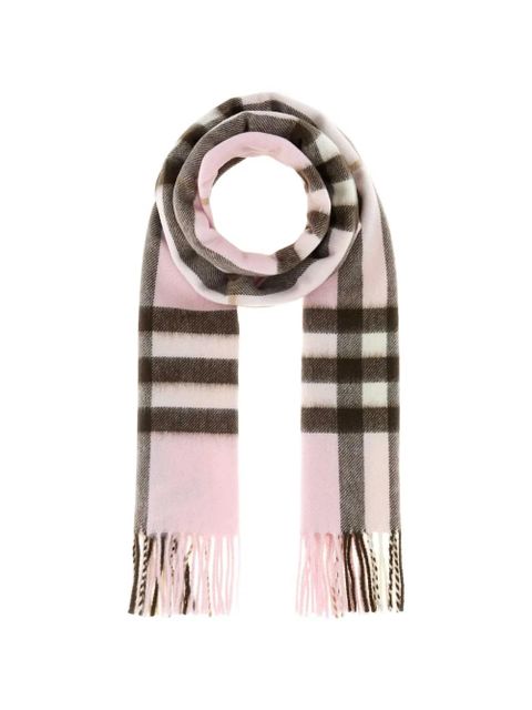 Burberry embroidered check scarf - Pink - zdjęcie produktu nr 1
