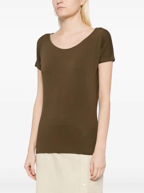 LEMAIRE U-neck T-shirt - Brown