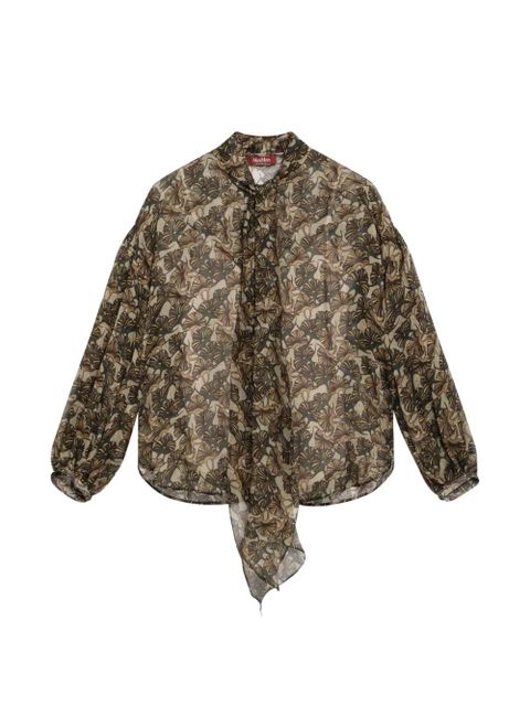 Max Mara floral-print blouse - Brown - zdjęcie produktu nr 1