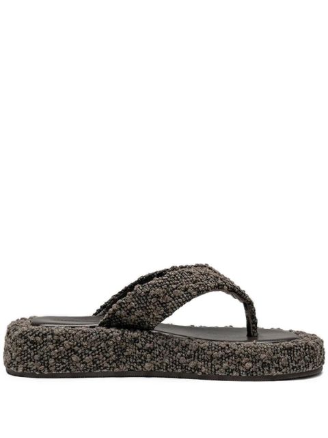 Manière De Voir Rosalie bouclé flatform sandals - Brown - zdjęcie produktu nr 1