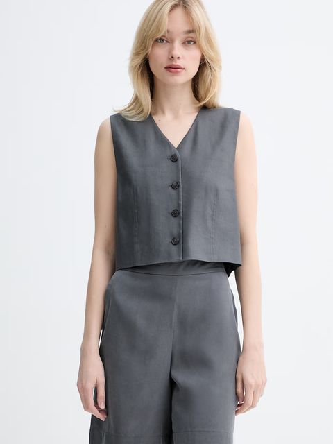 Marc O'Polo kamizelka damska z lnem - zdjęcie produktu nr 1