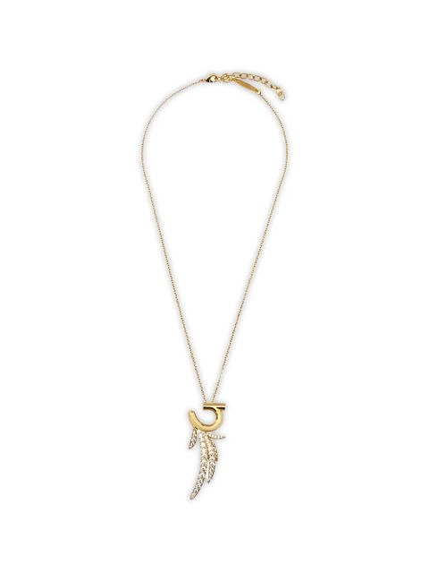 Ferragamo crystal-embellished pendant necklace - Gold - zdjęcie produktu nr 1