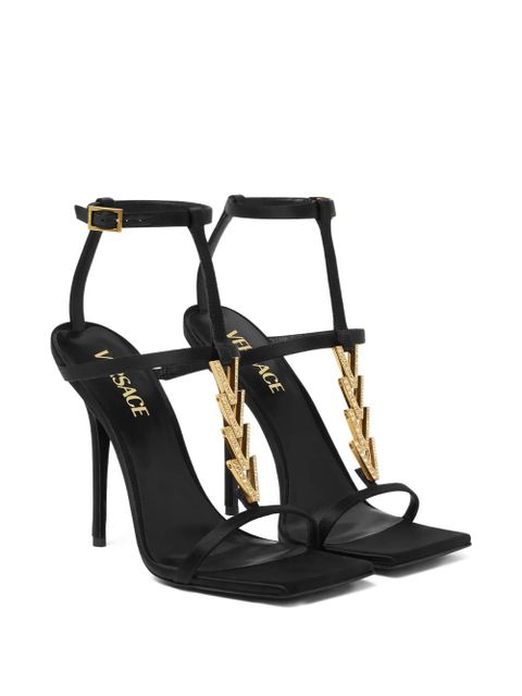 Versace 105mm crystal-embellished sandals - Black - zdjęcie produktu nr 2