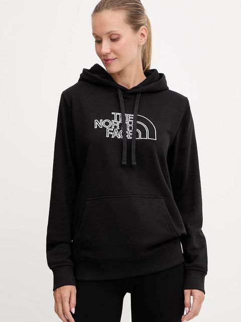 The North Face bluza Drew Peak Light damska kolor czarny z kapturem wzorzysta NF0A8C1DKY41 - zdjęcie produktu nr 1