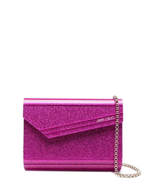 Jimmy Choo Candy glitter clutch bag - Pink - zdjęcie produktu nr 1