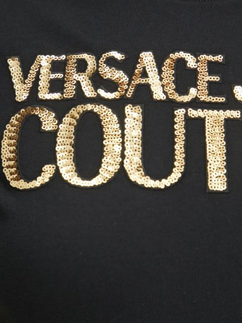 Versace Jeans Couture t-shirt bawełniany damski kolor czarny 78HAHE02 CJ00E