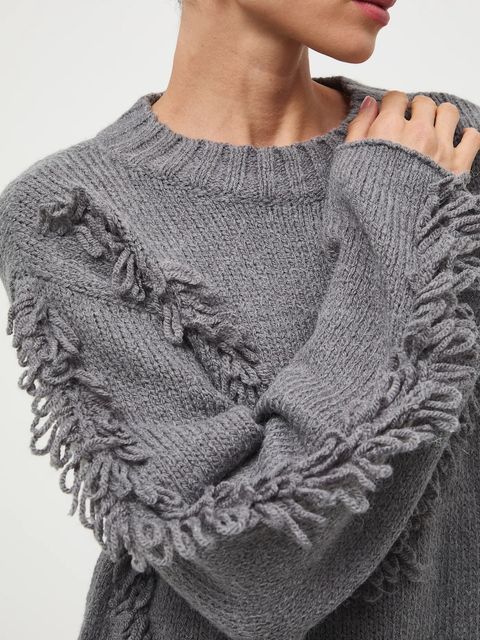 Medicine sweter damski kolor szary