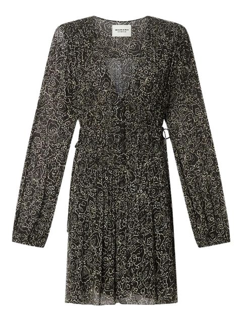 MARANT ÉTOILE Loriena floral mini dress - Black - zdjęcie produktu nr 1