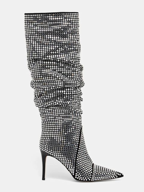 MICHAEL Michael Kors kozaki Dawn damskie kolor srebrny na szpilce 40F5DWHB7S.001