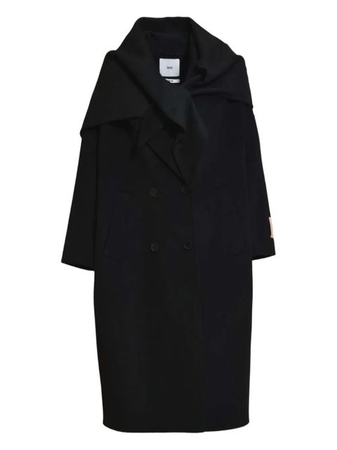 SOLOTRE double-breasted coat - Black