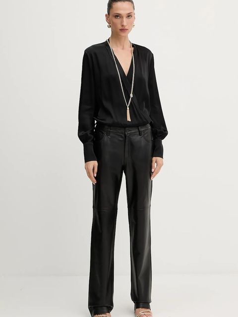 Fracomina body damska kolor czarny gładka FR25WT5004W42201 - zdjęcie produktu nr 2