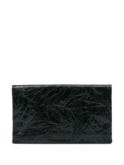 MM6 Maison Margiela single-stitch logo clutch bag - Black