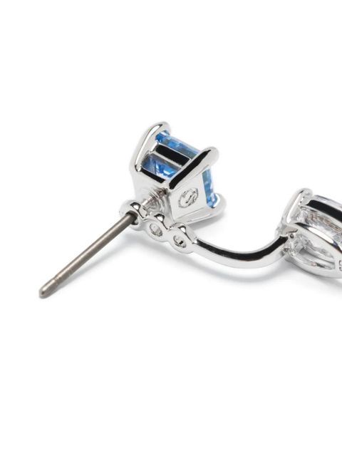 Swarovski Mesmera crystal-embellished drop earrings - Blue