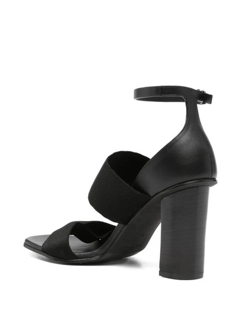 Max Mara Masode buckle-fastening block-heel sandals - Black