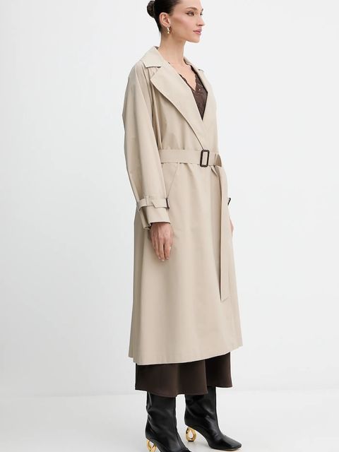 Weekend Max Mara płaszcz FATTO kolor beżowy 2525026011600