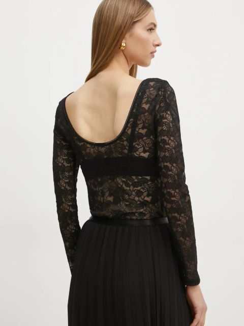 Morgan longsleeve z domieszką wełny TLACE kolor czarny TLACE