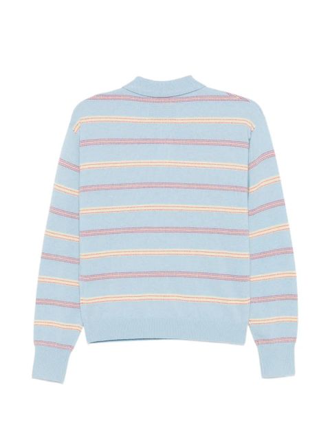 Guest In Residence Collegiate striped polo top - Blue - zdjęcie produktu nr 2