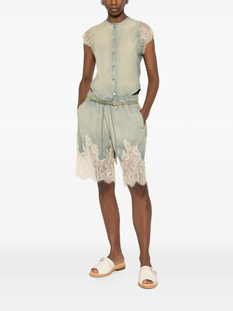 Diesel De-Malkia-S lace drawstring shorts - Blue