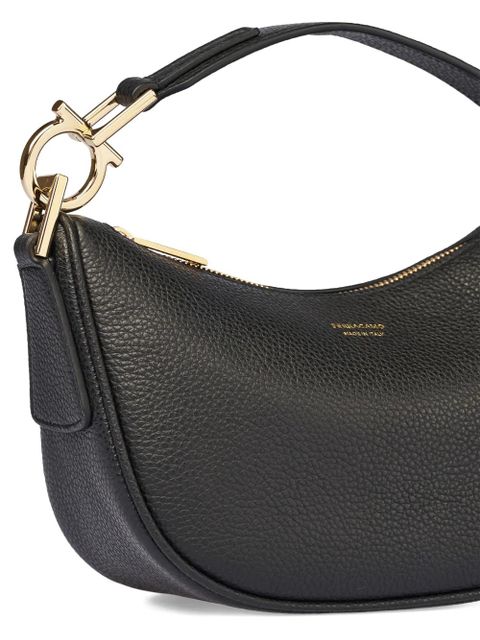 Ferragamo textured Horseshoe shoulder bag - Black