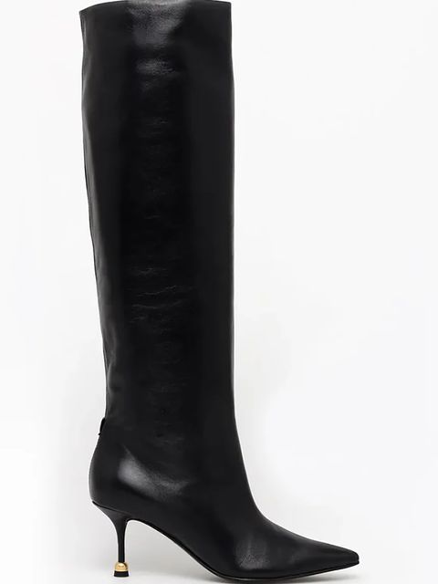 Vanda Novak kozaki skórzane Kaja Deep Black damskie kolor czarny na szpilce - zdjęcie produktu nr 1