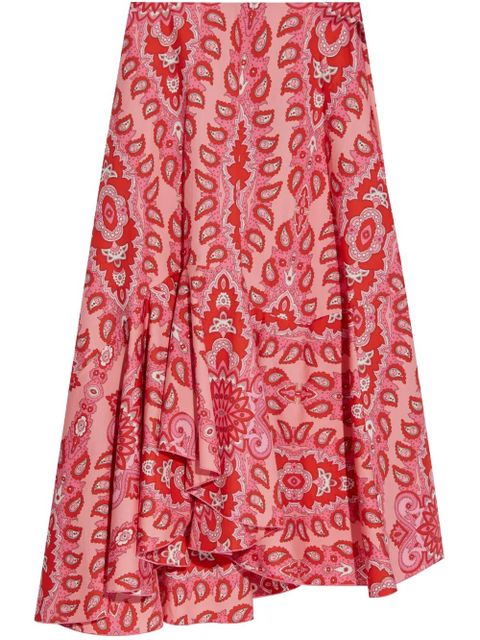 ETRO paisley-print asymmetric skirt - Pink - zdjęcie produktu nr 1