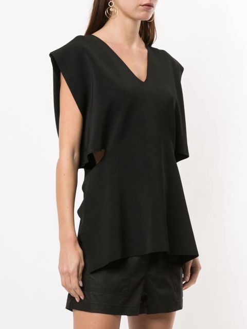 3.1 Phillip Lim V-neck sleeveless T-shirt - Black
