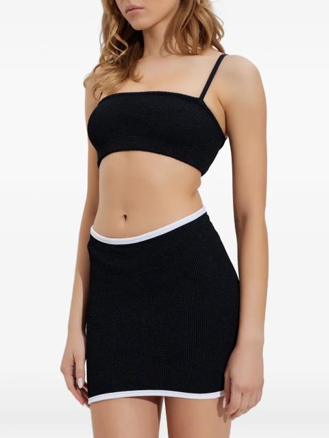 Hunza G Devyn crinkle skirt - Black