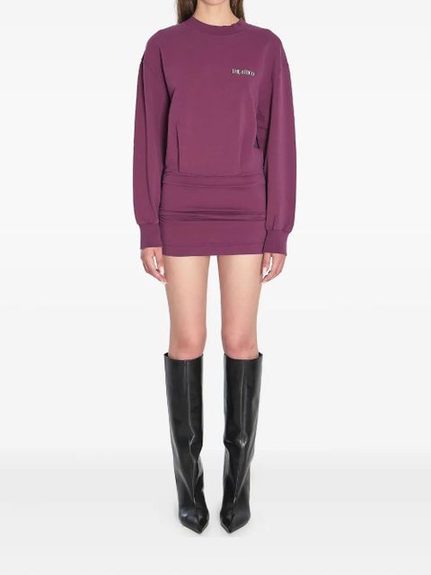 The Attico crew-neck mini dress - Purple - zdjęcie produktu nr 1