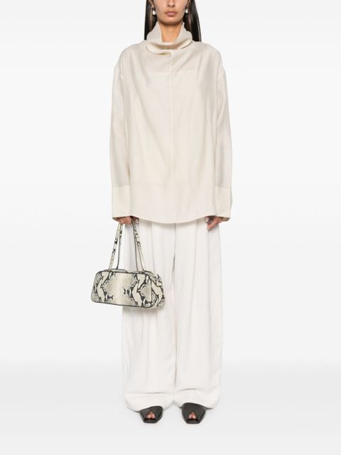 TOTEME funnel-neck organza blouse - White