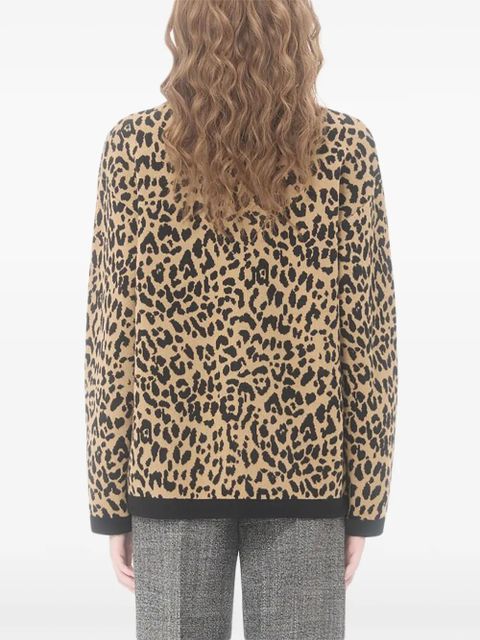 Valentino Garavani animal-print wool cardigan - Neutrals
