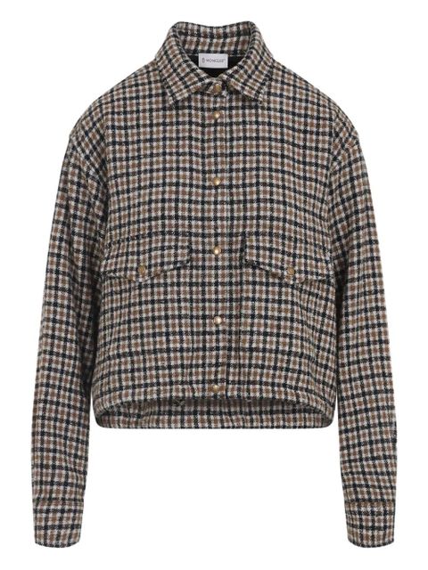 Moncler checked-pattern buttoned shirt - Grey - zdjęcie produktu nr 1
